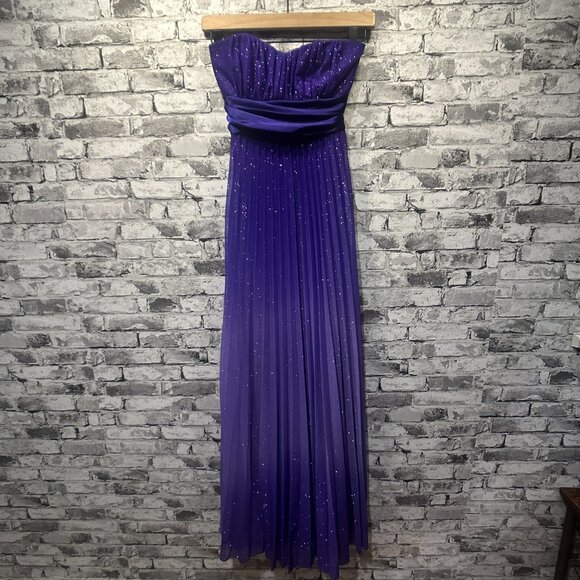 EUC Speekless Purple Maxi Dress Sparkle Ombre Size XS (Prom Homecoming Dress) - Picture 2 of 14